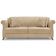 Sofa 2 Lugares Retro Polo 160cm Com Almofada Linho Dourado Ezz Dourado