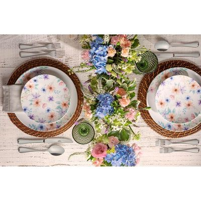 Prato Sobremesa Tramontina Floratta Em Porcelana Decorada 21 Cm