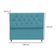 Cabeceira Estofada Cama Box Solteirão 100 Cm Suede Nina azul Turquesa