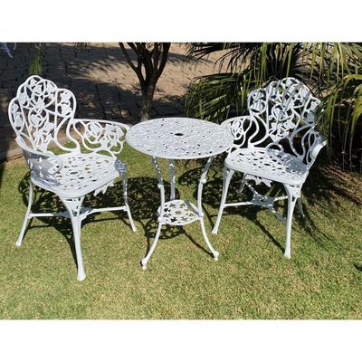 Conjunto Nova Hera Com 2 Poltronas E Mesinha Branco