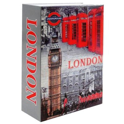 Cofre Livro Aço 2mm Book Safe com 2 chaves 26,5cm