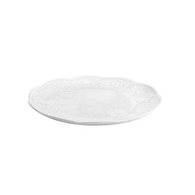 Jogo 2 Pratos Raso Porcelana New Bone Butterfly 26,5cm Lyor Branco