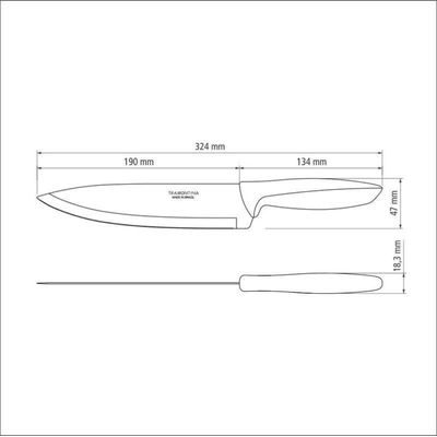 Faca Chef Inox 8 Plenus Preta Tramontina