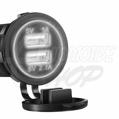 Adaptador Tomada 12v 24v Carregador Carro Usb Saida 5v 2.1a Verde