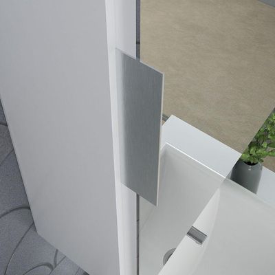 Conjunto Gabinete Banheiro Rubi 60cm Gabinete + Cuba + Espelheira Branco Cinza