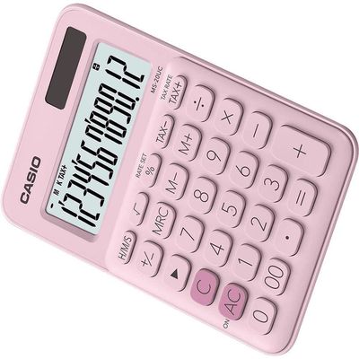 Calculadora De Mesa Casio Ms20uc 12 Dígitos Rosa Claro
