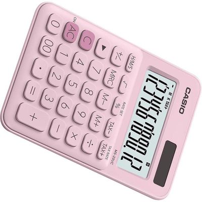 Calculadora De Mesa Casio Ms20uc 12 Dígitos Rosa Claro