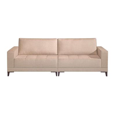 Sofá Plus Volga 4 Lugares Linho Bege 280 cm