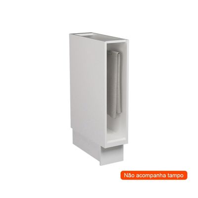 Balcão Toalheiro sem Tampo Évora Branco Ártico