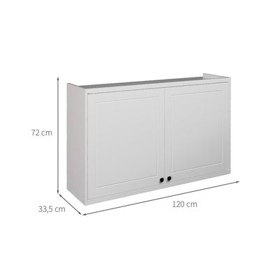 Armário Aéreo Évora 2 PT Branco Ártico 120 cm
