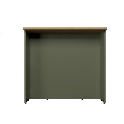 Bancada Ilha Évora Verde e Carvalho 120 cm