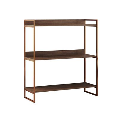Nicho 3 Prateleiras 95cm Industrial Córdoba Cobre E Carvalho Marrom