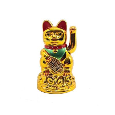 Maneki Neko O Gato Da Sorte Japonês 11 Cm Energia Solar