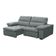 Sofa Retratil Reclinavel 2 Lugares 2,90m Crystal Veludo Cinza Lansofbr