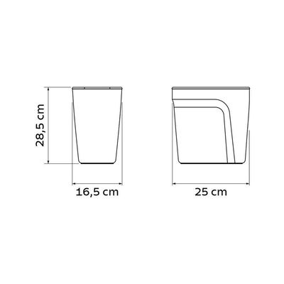 Lixeira Tramontina Compact Branco Tampa Basculante 8,5 L Tramontina