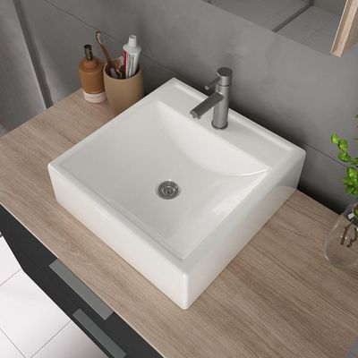 Conjunto Gabinete Banheiro Rubi 80cm - Gabinete + Cuba + Espelheira Madeirado Preto