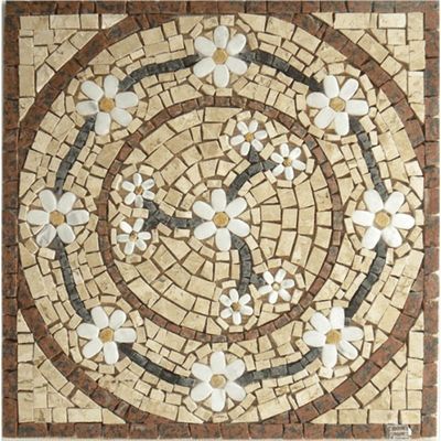 Mandala Mosaico Floral Rosone Venezia Quadrado Tamanho 120cm