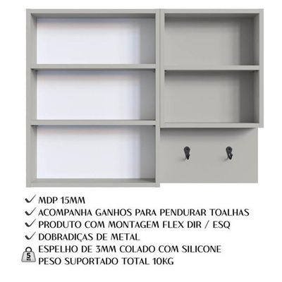 Conjunto Armario E Gabinete 80cm Com Cuba Mel Arenas Proddy Mel Arenas