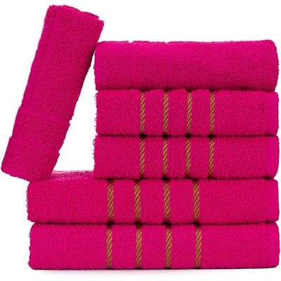 Jogo De Toalha Montreal Banhão + Rosto + Tapete Piso Luxuoso 100% Algodão Rosa Pink