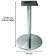 Mesa Beta Inox 75 Cm altura Disco Redondo Tampo Mdp Quadrado 60 Cm Largura X 2,50 Cm Altura Naturalle