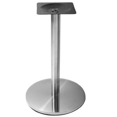 Mesa Beta Inox 75 Cm altura Disco Redondo Tampo Mdp Quadrado 60 Cm Largura X 2,50 Cm Altura Naturalle