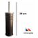 Escova Sanitária Black Com Tampa Em Inox Preto 38 Cm - Mimo