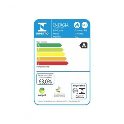 Fogão Esmaltec Laguna 4 Bocas Preto Bivolt