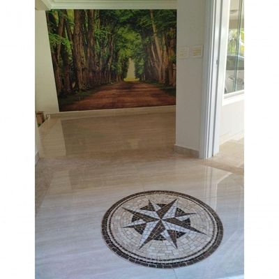 Rosa Dos Ventos Em Mosaico Para Piso Tamanho 70cm