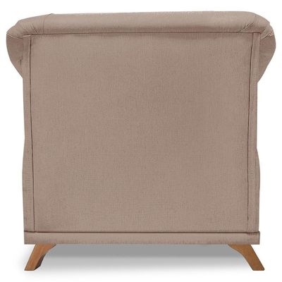 Kit 2 Poltronas Decorativas Retro Polo Linho Areia Ezz Areia