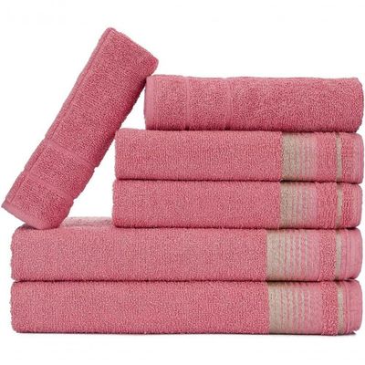 Jogo De Toalhas Luxury Soft Beka 360 G-m² 2 Banho + 2 Rosto + 2 Piso Luxo Rosê