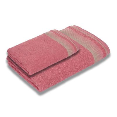 Jogo Com 2 Toalhas Luxury Soft Beka 360 G-m² 1 Banho + 1 Rosto Luxo Rosê