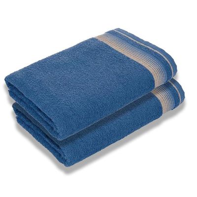 2 Toalhas De Banho Luxury Soft Beka 360 G-m² Luxo Azul