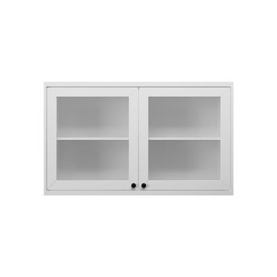 Armário Aéreo com Vidro Évora 2 PT Branco Ártico
