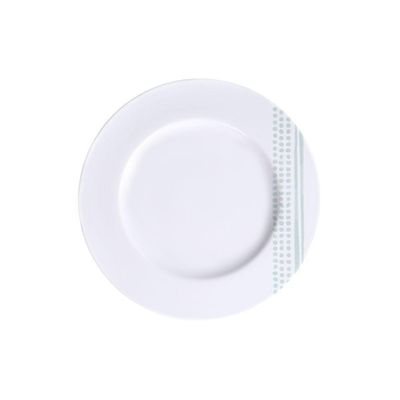 Prato Sobremesa Tramontina Monocroma Em Porcelana Decorada 21 Cm
