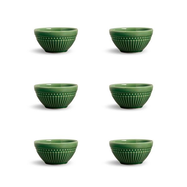 Conjunto de Bowl Cerâmica Porto Brasil Roma Verde Sálvia com 6 Peças 367ml Conjunto de Bowl Cerâmica Porto Brasil Roma Verde Sálvia com 6 Peças 367ml
