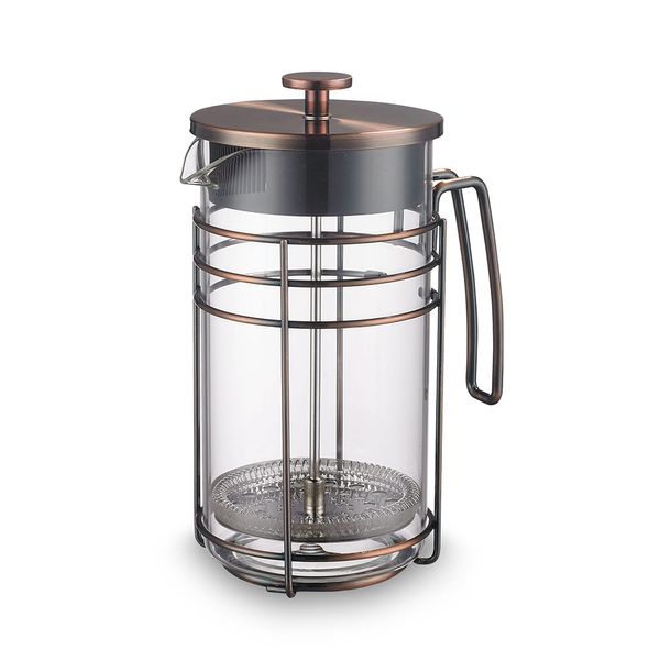 Cafeteira Francesa Oxford de Vidro e Aço Inox 1000ml Cafeteira Francesa Oxford de Vidro e Aço Inox 1000ml