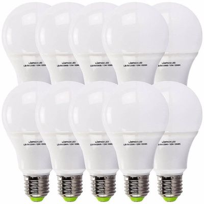 Kit 10 Lampada Led 12w E27 Luz Branca Fria 6500k Ourolux