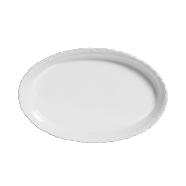 Travessa Funda Scalla Paris Cerâmica Branca Oval Pequena 1900ml - 1 Peça Travessa Funda Scalla Paris Cerâmica Branca Oval Pequena 1900ml - 1 Peça
