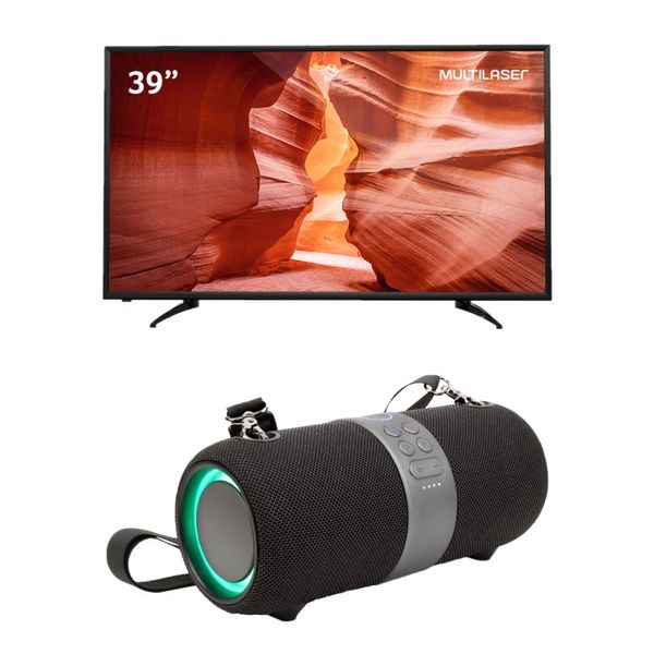 Combo Tech - Tela 39” Multi Experience HD Smart e Caixa de Som ObaSound Pool Obabox - OB008K OB008K