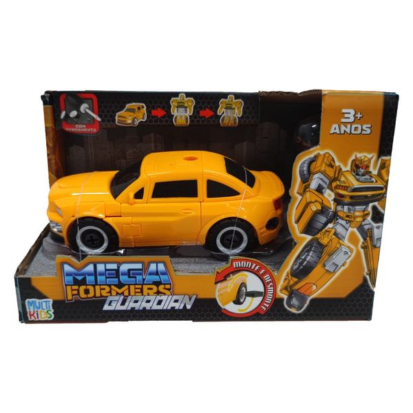 Carrinho Transformável Megaformers Guardian Corrida Amarelo com Ferramenta Multikids - BR1757 BR1757 Carrinho Transformável Megaformers Guardian Corrida Amarelo com Ferramenta Multikids - BR1757 BR1757