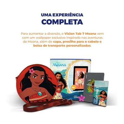 Tablet Positivo Vision TAB 7 Moana com Tela de 7, 64GB, 3GB RAM, Processador Octa Core, Android 14 Go e 2 Capas de Proteção Preto / 220V