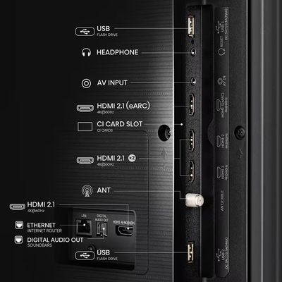 Smart TV 55 Hisense Ultra HD 4K Mini LED U6N com Google TV, Wi-Fi, Bluetooth, USB e HDMI - 55U66LUA Preto / 110V