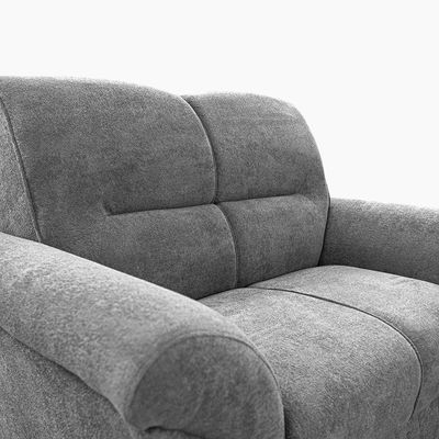 Sofá 2 Lugares Cama inBox Mourato com 140cm de Largura e Revestido em Bouclé Cinza Claro