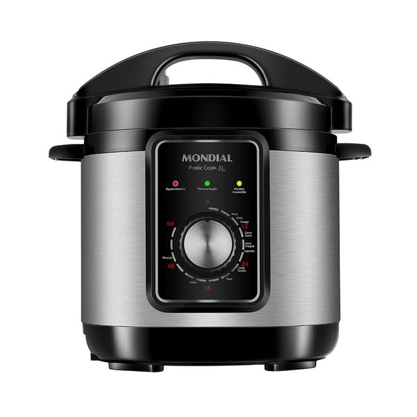 Panela de Pressão Elétrica Mondial Pratic Cook Premium PE-47-3L-I Preta 3L - 127V