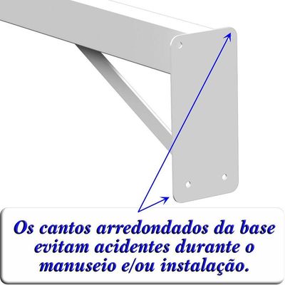 5 Suportes Pia Parafusar Bancada Aparador 30 Cm Branco