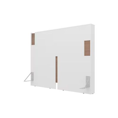 Guarda Roupa Bartira Diplomata com 7 Portas e 6 Gavetas Cômoda Diplomata com 5 Gavetas Cabeceira para Cama Box Casal e Queen Diplomata Branco/Avelã