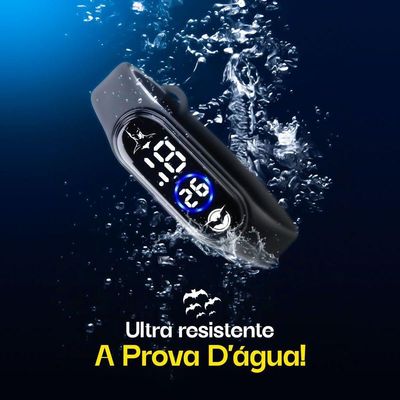 Relogio Infantil Digital Prova Dagua Criança Batman + Caixa Presente Silicone Preto Original Menino