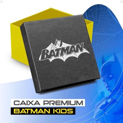 Relogio Infantil Digital Prova Dagua Criança Batman + Caixa Presente Silicone Preto Original Menino