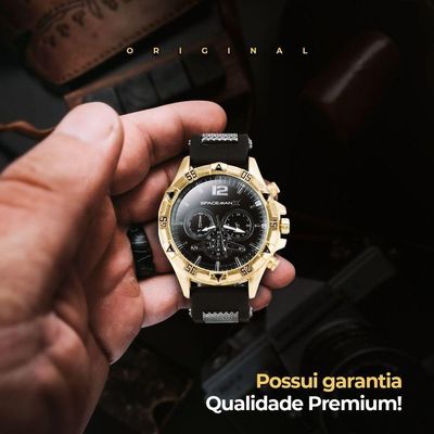 Pulseira Relogio Masculino Banhado Aço Dourado Inoxidável