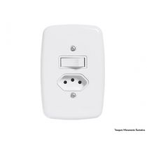Interruptor Ideale Br 1 Simp+Tom 2P+T C/Pl 10A 250V 3215 c/12pcs